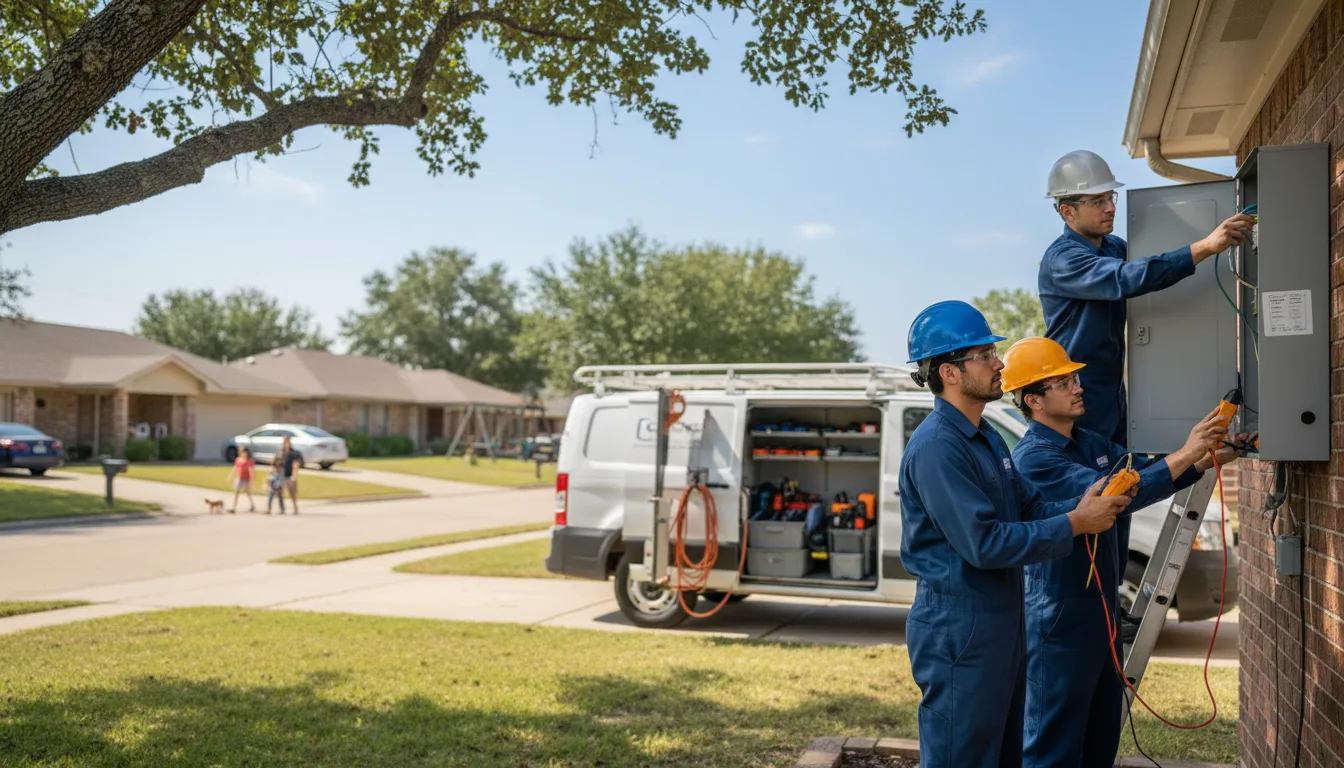 Certified electrician providing emergency electrical services in Wolfe City, TX